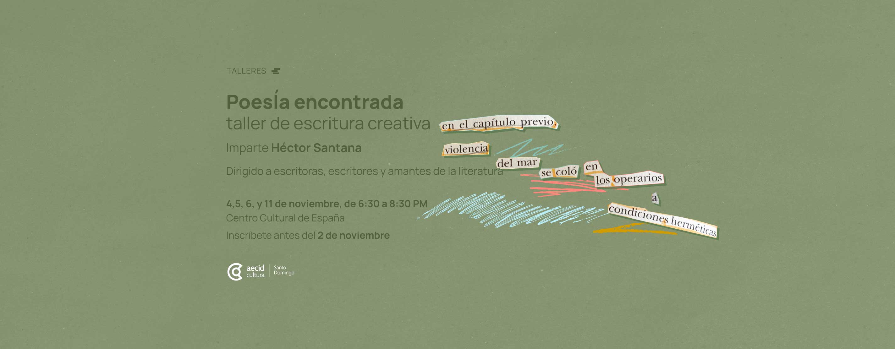 Poesía encontrada. Taller de escritura creativa